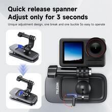 TELESIN 磁吸背包夾，適用 GoPro Hero、 Action 360 度旋轉肩帶磁吸支架，適用 Insta360 Ace Pro 2、X5、X4、X3、 Nano Action 6、5 Pro、4、3 Pocket 3 - 查看 7