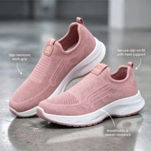 2026 New Orthopedic Work Sneakers. Wide Toe Box With Arch Support, Non-Slip Air Cushion Design, Comfy For Long Standing, Work And Daily Use. - Z90 Pink - View 5