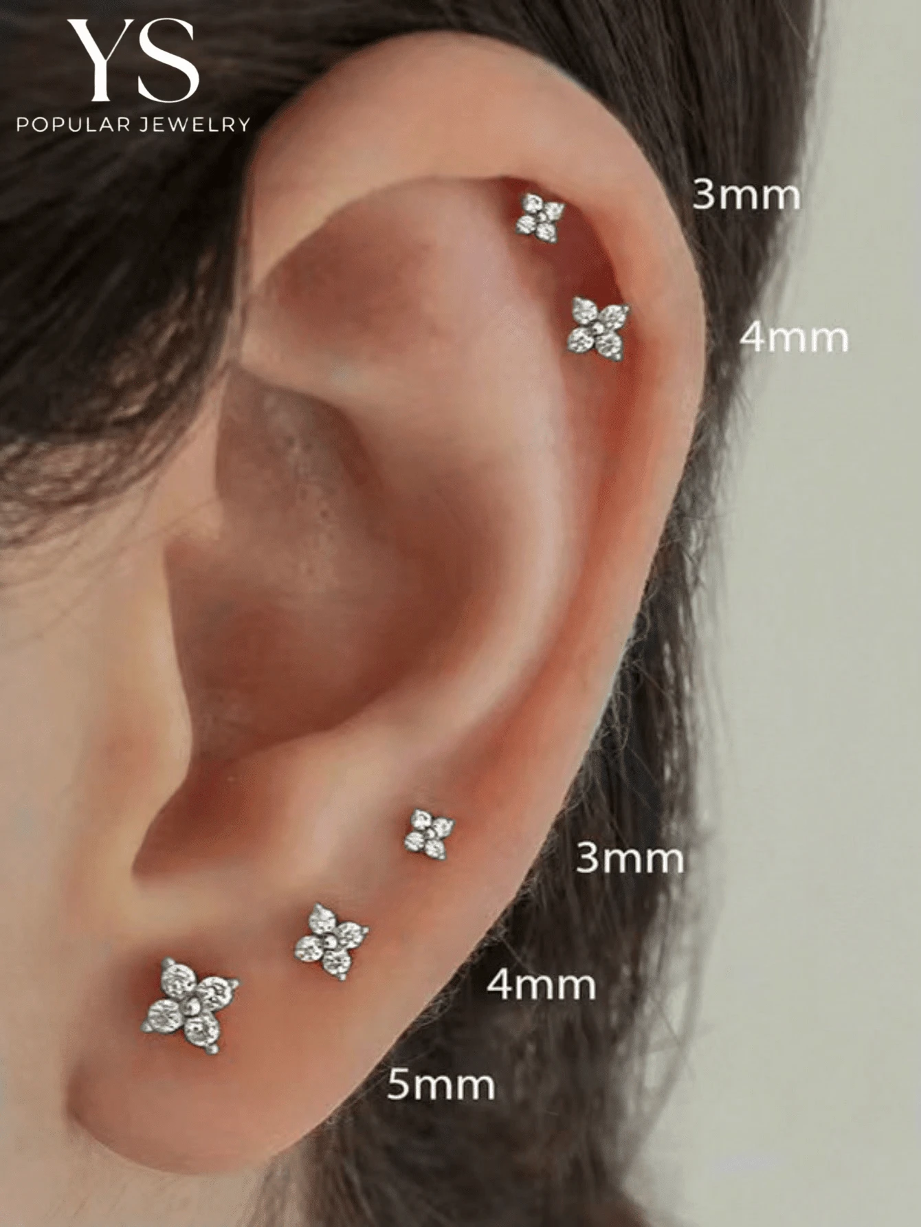 6pcs Fashionable Ear Studs, High-Quality Earrings For Multiple Ear Piercings, Versatile Jewelry Accessories Suitable For All Seasons