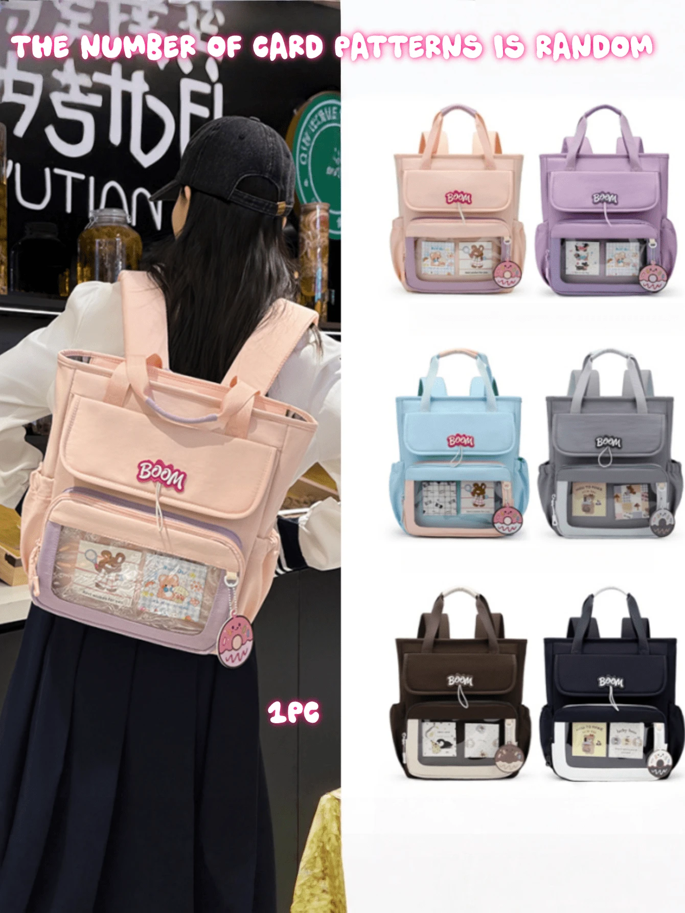 Nueva Mochila Elegante, Linda, de Moda, Versátil, de Gran Capacidad y Multifuncional para la Temporada de Regreso a la Escuela y Graduación, con Múltiples Formas de Uso - Multicolor - Ver 1