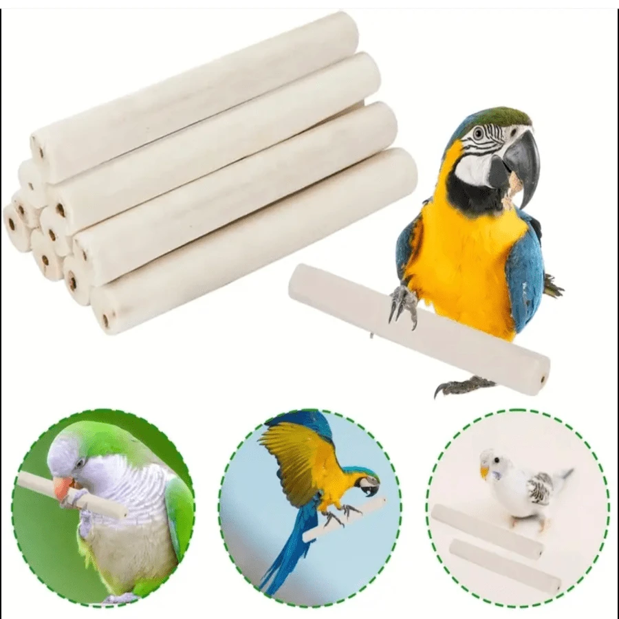 9.91cm 天然木棒鳥類與小型寵物咀嚼玩具 | 柔軟撕裂式覓食玩具,適用於鸚鵡、兔子、天竺鼠,戶外用品 - 1個訓練圈 - 查看 1