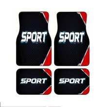 4PCS SPROT Cool Car Floor Mats, Suitable For Sedan, Truck, SUV, Ideal Gift Choice. These Floor Mats Are Durable And Ideal Car Floor Mats, Car Interior Accessories - Multicolor - View 11