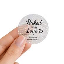 Flash Dot Clear Glitter Thermal Labels,2 Inch Transparent Color Round Thermal Printer Stickers,Self-Adhesive Round Direct Thermal Labels,Thermal Stickers For DIY Logo Design,Name Tag 300/Roll - View 9