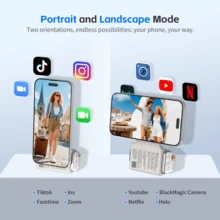 COMITOK MOCA MagSafe Phone Camera Handle For IPhone 17, Detachable Multifunctional Remote Control, Wireless Camera Control, Ergonomic Design Stand, Adjustable Zoom/Exposure, Lightweight Keychain Design, Suitable For Travel Vlog And Live Streaming - View 10