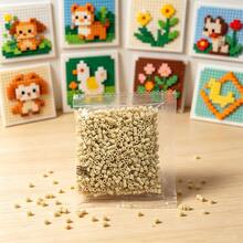 M 系列 Perler 珠子補充包 2.6mm 1000顆珠子組，適用於 DIY 珠寶、像素藝術、手工裝飾與創意項目，聖誕禮物，3D 手工拼圖 DIY 熨燙珠手工藝 - M6 - 查看 4