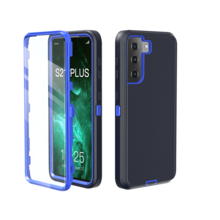 Funda de teléfono resistente de 3 en 1 de grado militar, funda protectora de Body completo resistente a golpes, antideslizante y a prueba de agua, resistente a arañazos, universal, accesorio de teléfono práctico como regalo para el Festival de Primavera y uso diario - Azul profundo - Ver 48