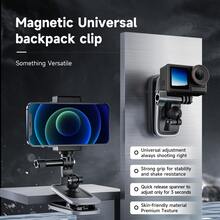 TELESIN 磁吸背包夾，適用 GoPro Hero、 Action 360 度旋轉肩帶磁吸支架，適用 Insta360 Ace Pro 2、X5、X4、X3、 Nano Action 6、5 Pro、4、3 Pocket 3 - 查看 3