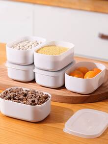 1/3/5pcs Small Food Storage Containers, Plastic Meal Prep Bento Boxes, Fruit & Snack Divider Boxes, Microwave Kitchen Organizer - Multicolor - View 7