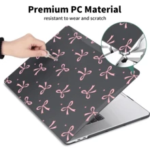 透明保護殼，相容於 MacBook，耐用塑料硬殼保護套，適用於 MacBook Air 和 Pro - 黑色 - 查看 8