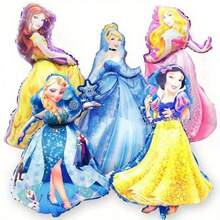 New Cartoon Princess Theme Birthday Party Decoration Set, Large Princess Character Foil Balloons, Soft Color Latex Balloons And Princess Backdrop, Suitable For Birthday Party Supplies - As Shown In the Figure - View 5