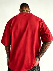 UFO Alien Double Sided Graphic Godbless Brand Casual Tee, Oversized Streetwear, Fathers Day Independence Summer Top For Men - 紅色 - 查看 3