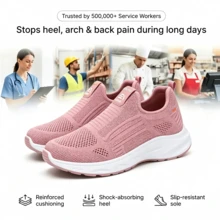 2026 New Orthopedic Work Sneakers. Wide Toe Box With Arch Support, Non-Slip Air Cushion Design, Comfy For Long Standing, Work And Daily Use. - Z90 Pink - View 3
