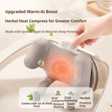 Haier 專業級頸椎按摩器碳纖維熱敷+仿人手揉捏雙效合一 · 10分鐘智慧定時 · 可拆洗設計 - 查看 4