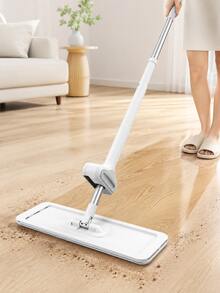 Hands-Free Flat Mop With Dual-Sided Squeegee And Water-Wringing System, Long Handle Extendable Floor Cleaning Mop, Dry And Wet Use Microfiber Mop Pad - Multiple Styles - View 2