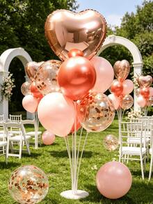 1 Set 7-Head 27.56 Inch Self-Adhesive Balloon Stand Kit - Adjustable Center Decor Pole, Suitable For Weddings, Birthdays, Housewarmings, Bachelor Parties - No Electricity Required, Multi-Functional Event Decoration - Balloon Support - View 6