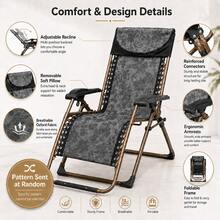 Portable Folding Siesta Chair For Patio, Garden, Balcony And Indoor Relaxation - B (Random Color) - View 5