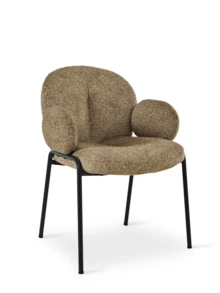 Goeurvant Modern Cloud-Style Wool-Linen Upholstered Dining Chairs With Rounded Arms And Wide-Back Support For Dining Room,Living Room,Office-Set Of 2/Set Of 4/Set Of 6-Taupe/Bouclé - Coffee - 查看 8