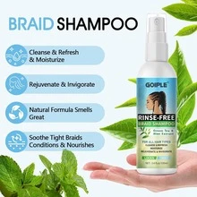 Goiple Braiding Gel & Braiding Shampoo, Waterless Braiding Shampoo, No-Rinse Shampoo For Removing Buildup, Strong Hold Braiding Gel, Smooth & Nourishing, Anti-Frizz Hair Styling Cream, Suitable For Dreadlocks, Braids, Twists, Extensions, Dreadlocks (2pcs Set) - Travel Size - View 3