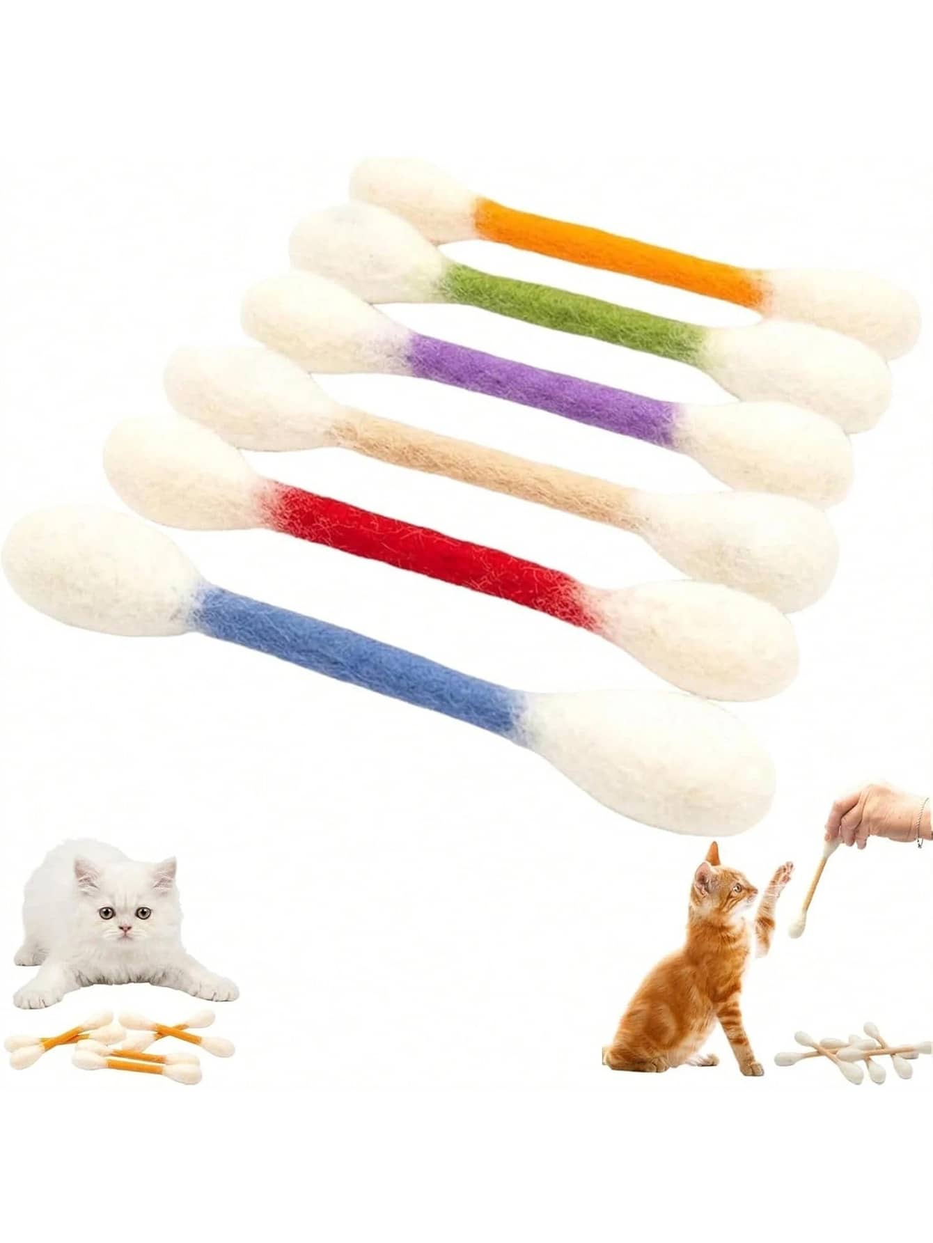 1/3/6pcs Interactive Cat Teaser Wand, Suitable For Indoor Boredom Relief, Teeth Chewing Rope, Large Interactive Cat Kicker Toy, Game Lover Gift Accessory