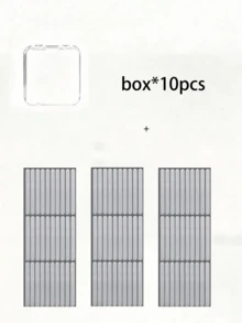 10/5pcs Transparent Acrylic Nail Tip Storage & Display Box, 75x75mm Portable Nail Packaging Box With Clear Double-Sided Nail Adhesive Tape, Wholesale For Manicure (Box Only, Nails Not Included) - Multicolor - View 9