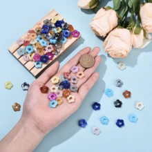 12/18/24/30/36/48/60/86/96/106Pcs Hollow Flower Spacer Beads, Large Hole Loose Beads Decorative Beads, Suitable For DIY Bracelets, Necklaces, Keychains/Phone Chains Pendant And Other Handmade Crafts Accessories (Random Color) - Multicolor - View 12