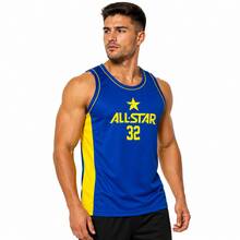 Men's Sports Tank Top For Sports Activities, Gym And Casual Use - 藍黃全明星 - 查看 2
