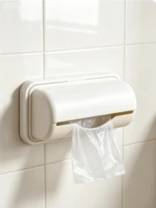 1pc/3pcs Detachable Trash Bag Dispenser, Wall-Mounted Plastic Bag Storage Rack, Suitable For Kitchen And Bathroom, No-Drill Installation Trash Bag Holder - Multicolor - View 9