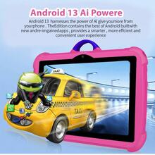 yesido 4GB RAM + 64GB ROM / 7-Inch Tablet / Quad-Core 1.3GHz / Android 13 MTK8321 / 1280x800 HD IPS Display / 2MP+5MP Camera / 4000mAh Battery / WiFi, Parental Control, Education, Games / ABS Plastic + Silicone, Educational Tablet - Pink - View 7