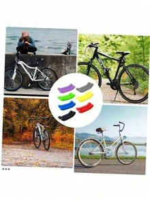 2pcs Comfortable Anti-Slip Silicone Brake Handle Grips, Suitable For Mountain Bike, Road Bike And BMX Bicycle, Shock-Absorbing And Easy To Install - Multicolor - View 3