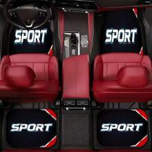 4PCS SPROT Cool Car Floor Mats, Suitable For Sedan, Truck, SUV, Ideal Gift Choice. These Floor Mats Are Durable And Ideal Car Floor Mats, Car Interior Accessories - Multicolor - View 2