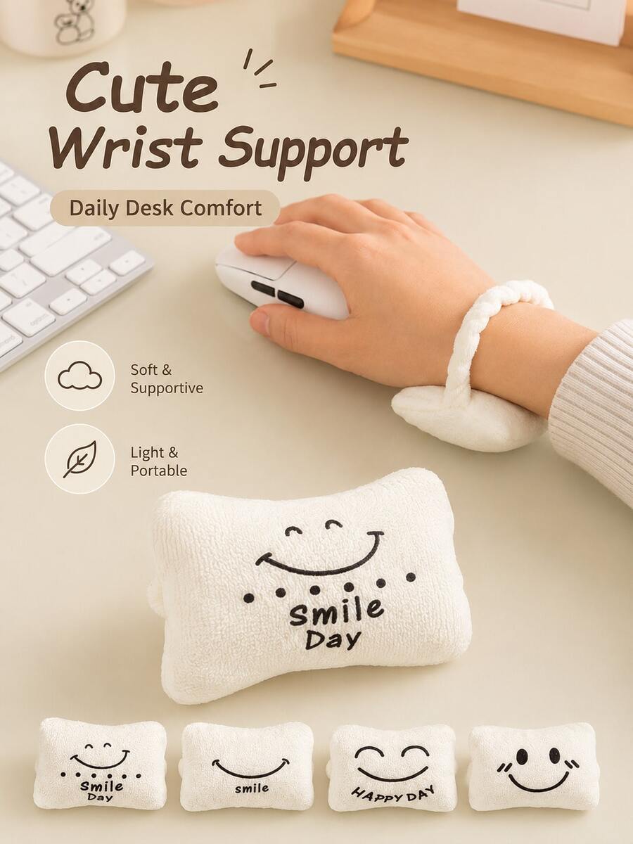 Keyboard Mouse Wrist Rest, Cute Creative Typing Wrist Support Pad, Office Wrist And Elbow Cushion, Essential Office Wrist Support Accessory - 均碼 - 查看 1