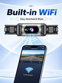 4-Channel 360° Dash Cam, Front/Rear/Left/Right View, 3.16" Screen, Built-In Night Vision, Sensitive Motion Detection Recording, Parking Monitoring, Reverse Assist,  - Dash Cam - View 10