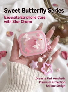 REMAX True Wireless Bluetooth Earbuds Bluetooth 5.3 With Cute Pink 3D Butterfly Protective Case | Type-C Fast Charging | Gaming Mode 0.038s Ultra-Low Latency | Comfortable In-Ear Fit, Touch Control, Multi-Device Compatibility - View 2