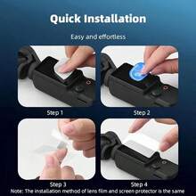 [4入組] 2片鏡頭+2片LCD螢幕保護貼，適用於 Osmo Pocket 4/3/2/1 相機，Osmo Pocket 配件，9H 硬度超清晰強化玻璃保護貼，全螢幕滿覆蓋 - 查看 5