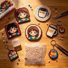 M Series Perler Beads Refill Pack 2.6mm 1000pcs Bead Set, Suitable For DIY Jewelry, Pixel Art, Handmade Decoration And Creative Projects, Christmas Gift, 3D Handmade Puzzle DIY Ironing Beads Craft - M7 - View 7