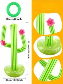 Thickened PVC Inflatable Ring Toss Game Props, Interactive Game Supplies Suitable For Parties, Indoor/Outdoor Entertainment Activities, Lightweight And Reusable, Portable, Holiday Backyard Celebration Picnic Family Gathering Decoration - Multicolor - View 7