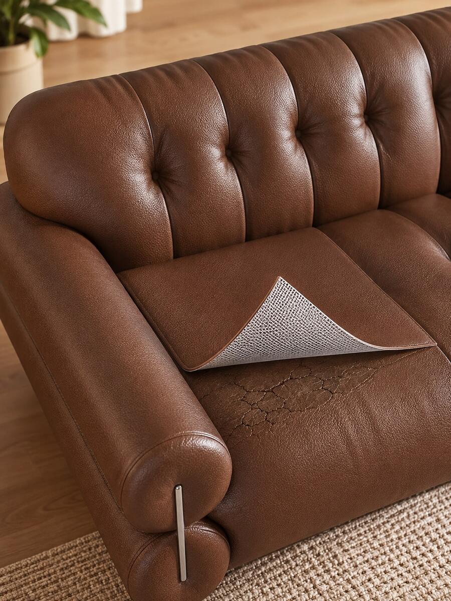 1 Rolo Extra Grande de Remendo Autoadesivo de Couro Sintético, Remendo de Reparo de Sofá, Remendo de Reparo de Móveis, Adequado para Sofá de Couro Sintético, Cadeira, Interior de Carro e Bolsas de Roupa, Presente Exquisito de Feriado, Presente para Amigos e Família, Presente de Páscoa.