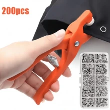 DIY Metal Snap Button & Fastener Crimping Tool Set, Suitable For Sewing & Crafts, Can Be Used For Clothing, Backpacks, Baby Rompers, Seamless Rivet Button Hand Press Clamping Snap Fastener Tool, Multi-Functional Invisible Hidden Snap Fastener - Multiple Styles - View 2