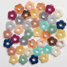12/18/24/30/36/48/60/86/96/106Pcs Hollow Flower Spacer Beads, Large Hole Loose Beads Decorative Beads, Suitable For DIY Bracelets, Necklaces, Keychains/Phone Chains Pendant And Other Handmade Crafts Accessories (Random Color) - Multicolor - View 3