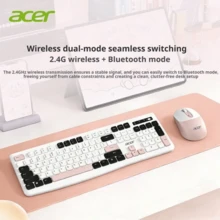 Acer Wireless Bluetooth Keyboard And Mouse Combo, Silent, Office Typing, Wireless Dual-Mode, Quiet Keys, Comfortable Feel, Universal Desktop Computer Keyboard And Mouse Set - View 3
