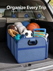Women's Essential Car Storage Solution: Pink Foldable Trunk Organizer | 600D Oxford Cloth Heavy-Duty Material, Large Capacity Compartment Storage Box | Multi-Compartment Design + Dustproof Flip Cover | Car Organizing Essential | Suitable For Sedans, SUVs And Minivans | For Storing Miscellaneous Items, Tools, Luggage And Shopping Bags | Goddess-Style Car Storage Box | Car Interior Storage Inspiration | Trunk Organizer Essential | Must-Have To Optimize Car Storage Space - Thickened and Upgraded Version - View 5