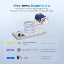 COMITOK MOCA MagSafe Phone Camera Handle For IPhone 17, Detachable Multifunctional Remote Control, Wireless Camera Control, Ergonomic Design Stand, Adjustable Zoom/Exposure, Lightweight Keychain Design, Suitable For Travel Vlog And Live Streaming - View 5
