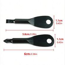 Portable Screwdriver And Flathead Screwdriver Keychain Set - Camping Accessories, Multi-Function Mini Pocket Repair Tool, Gadget, Car Accessory, Bag Charm, School Gothic Y2K Christmas Gift, Outdoor EDC Multi-Tool - Screwdriver - View 2