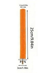 1pc Random Color Pet Parrot Frosted Perch, Claw Grinding Stick, Bird Cage Perch, Myna/Thrush/Peacock Bird Chewing And Beak Grinding Stone, Bird Perch Accessory For Beak And Claw Grinding - View 14