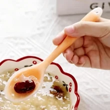 Silicone One-Piece Spoon, Salad Stirring Spoon, Food Stirring Spoon, Cooking Spoon, Salad Spoon, Soup Spoon, Small Soup Spoon, Non-Stick Silicone Spoon, Kitchen Salad Stirring Spoon, Cooking Utensil, Kitchen Gadget - Multicolor - View 5