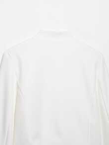 Seelio Spring/Summer New Women's European & American Style Fashion Minimalist Versatile Short Blazer Jacket - White - View 9