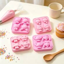 Panini Cute Cartoon Alien Animal Silicone Molds, 4 Different Tray Set, Flexible And Reusable DIY Craft Molding Tools, Suitable For Resin, Wax, Plaster, Making Mini Desktop Decor Ornaments - One Size Fits All - View 2