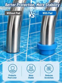 1/4pcs Pool Ladder Rubber Pad Rings, Anti-Slip Rubber Buffer Foot Protector, Prevent Scratching Pool Liner, Durable Shock-Absorbing, Suitable For Above Ground Pool Accessories, Ladder Foot Caps Secure Fit - Multicolor - View 11