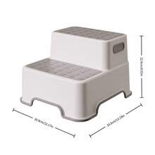 Compact Two-Step Stool With Reinforced Structure And Non-Slip Base Edging - Multicolor - View 10