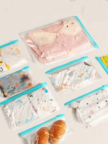 10pcs/Set Food Storage Bags (10 Large, 10 Medium, 10 Small), Thickened Freezer Bags, Microwave , Blue, For Long-Term Food Storage And Organization, Transparent PE Zipper Bags, Kitchen Food And Snack Portioning Storage - View 2